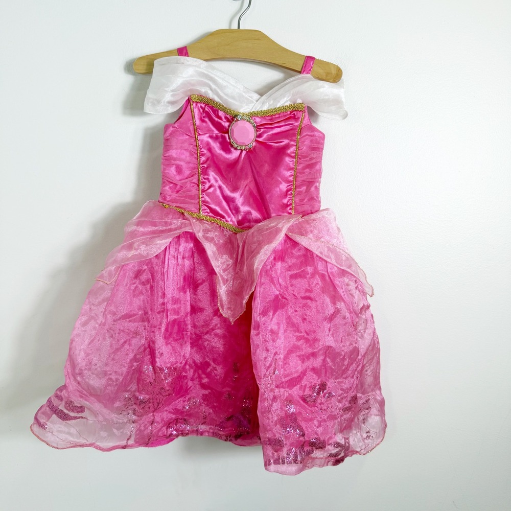 Disney Collection Princess Aurora Dress Girls Size 2 Pink Sleeping Beauty